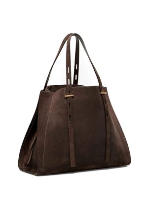 Borsa grande in suede testa di moro MINO BOSSI | PRPAULASUEDEC706